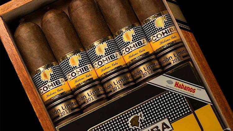 Cohiba Talisman Edicion Limitada 2017 cigars in a box, photographed for Cigar Aficionado
