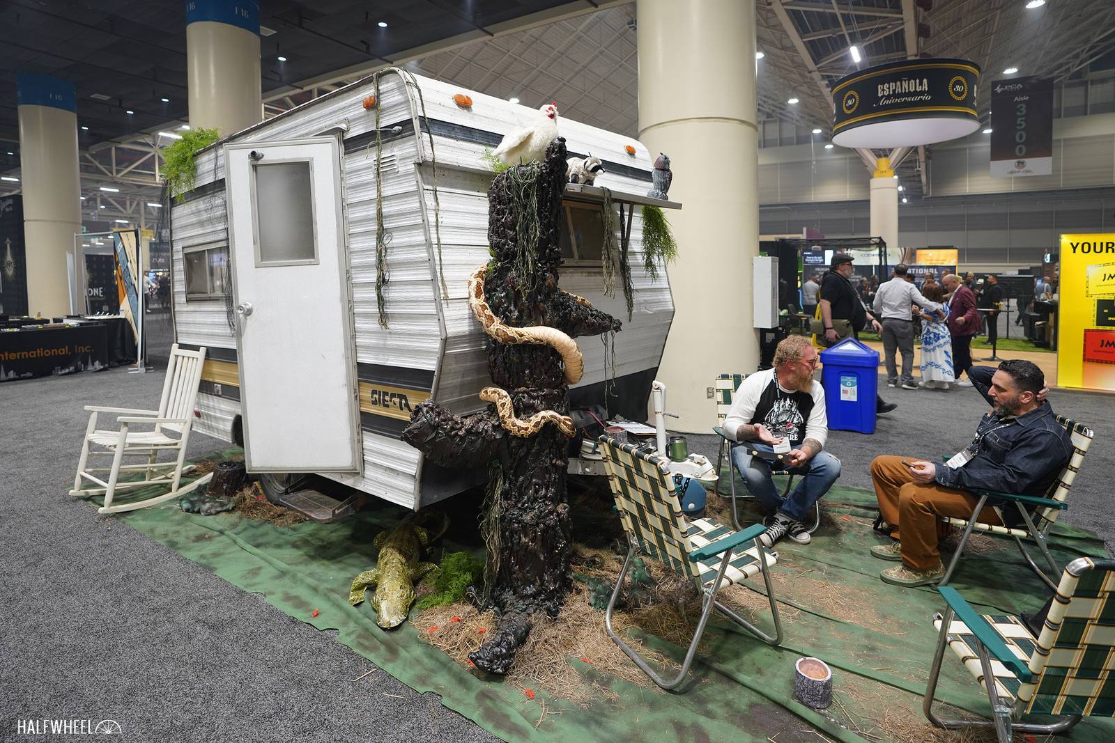 Wildfire Cigar Co.’s PCA 2026 trade show booth built around a towable trailer